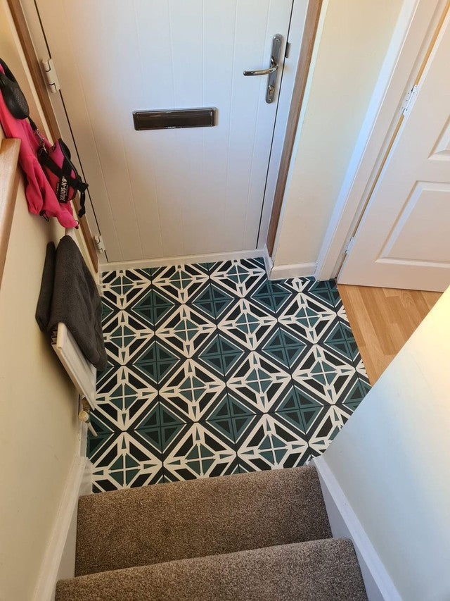 Aztec Teal Premium Peel & Stick Tiles