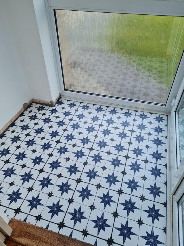 Astral Star Navy & Black (Small) Premium Peel & Stick Tiles
